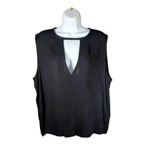 A.L.C. Top Sleeveless Key Hole Black Women's Large